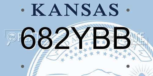 682YBB Kansas License Plate