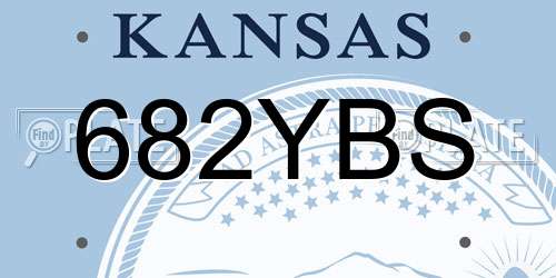 682YBS Kansas License Plate