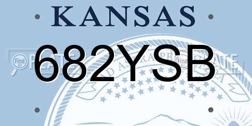 682YSB Kansas License Plate