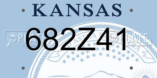 682Z41 Kansas License Plate