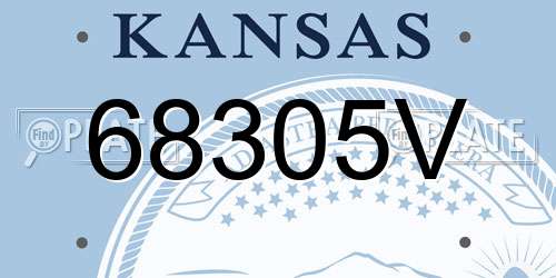 68305V Kansas License Plate