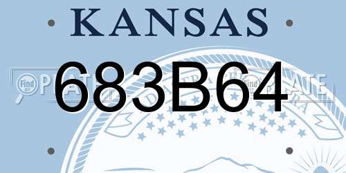 683B64 Kansas License Plate