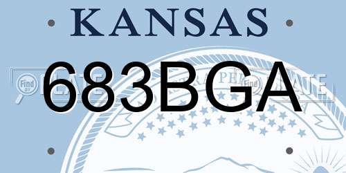 683BGA Kansas License Plate