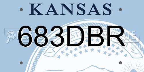 683DBR Kansas License Plate