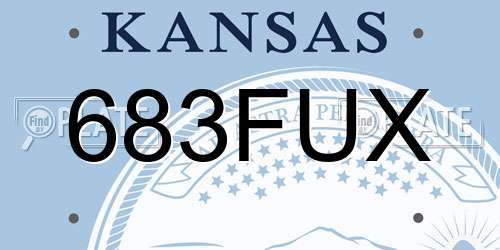 683FUX Kansas License Plate
