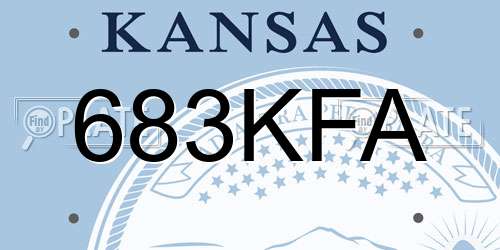 683KFA Kansas License Plate