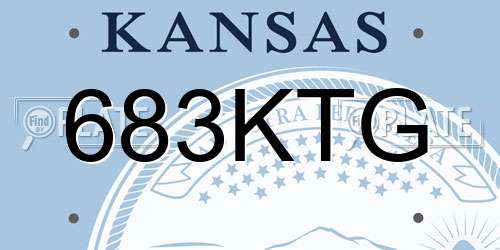 683KTG Kansas License Plate