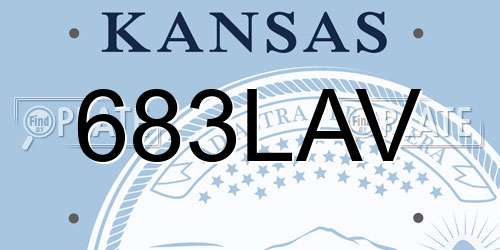 683LAV Kansas License Plate