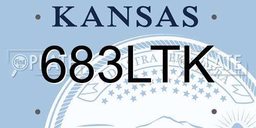 683LTK Kansas License Plate