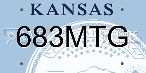 683MTG Kansas License Plate
