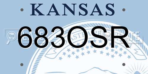 683OSR Kansas License Plate