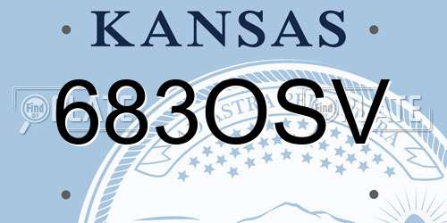 683OSV Kansas License Plate