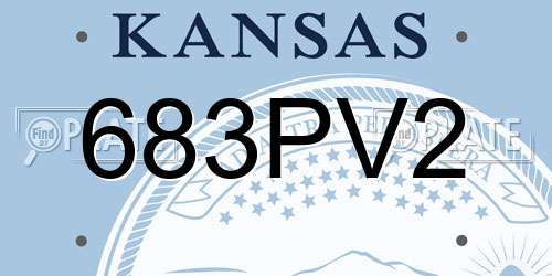 683PV2 Kansas License Plate