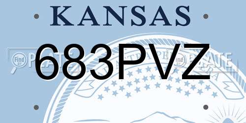 683PVZ Kansas License Plate