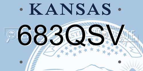 683QSV Kansas License Plate