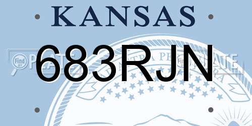 683RJN Kansas License Plate