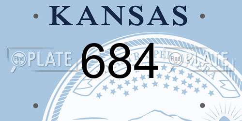 684 Kansas License Plate