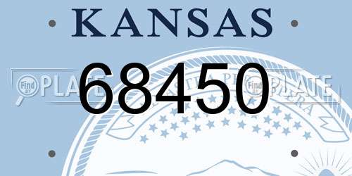68450 Kansas License Plate