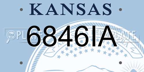 6846IA Kansas License Plate