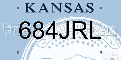 684JRL Kansas License Plate