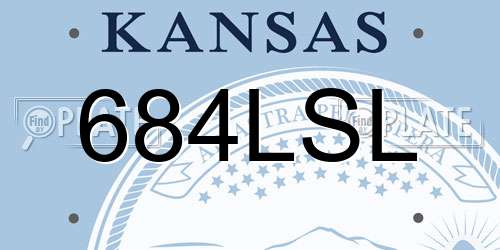 684LSL Kansas License Plate