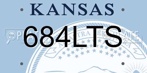 684LTS Kansas License Plate