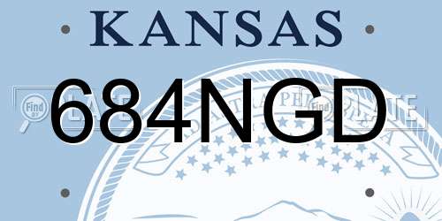 684NGD Kansas License Plate