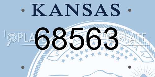 68563 Kansas License Plate