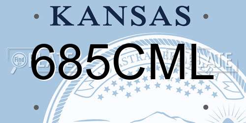 685CML Kansas License Plate