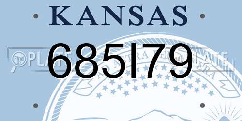 685I79 Kansas License Plate