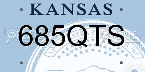 685QTS Kansas License Plate