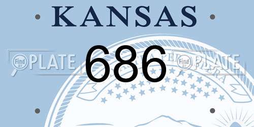 686 Kansas License Plate