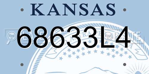 68633L4 Kansas License Plate