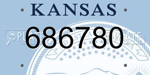 686780 Kansas License Plate