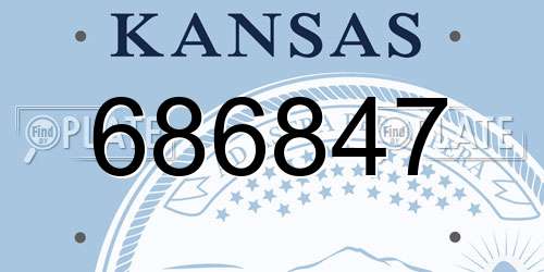 686847 Kansas License Plate