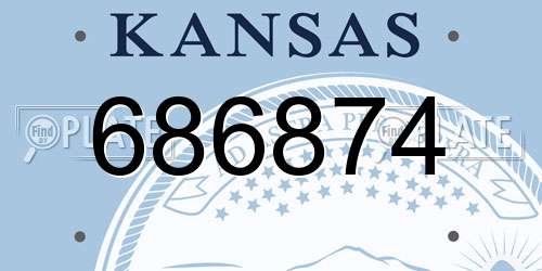 686874 Kansas License Plate