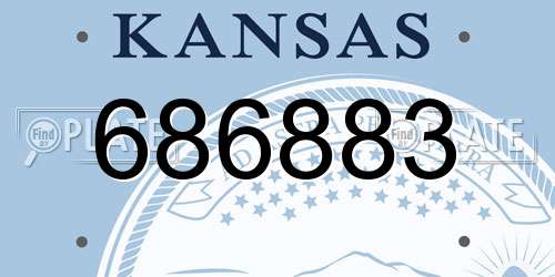 686883 Kansas License Plate