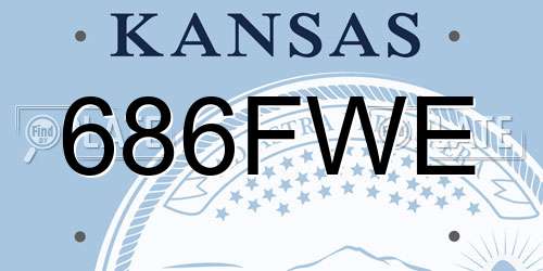 686FWE Kansas License Plate