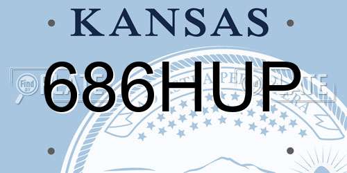 686HUP Kansas License Plate