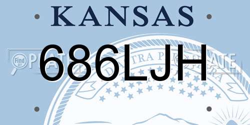 686LJH Kansas License Plate