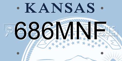 686MNF Kansas License Plate