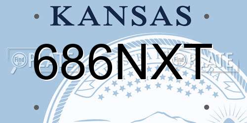 686NXT Kansas License Plate