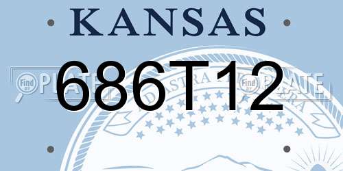 686T12 Kansas License Plate