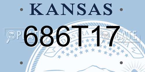 686T17 Kansas License Plate