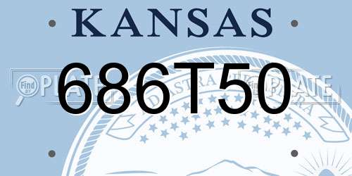 686T50 Kansas License Plate