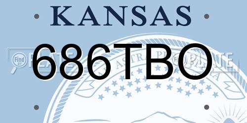 686TBO Kansas License Plate