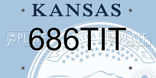 686TIT Kansas License Plate