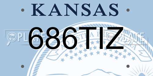 686TIZ Kansas License Plate