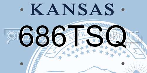 686TSQ Kansas License Plate