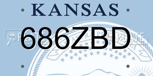 686ZBD Kansas License Plate